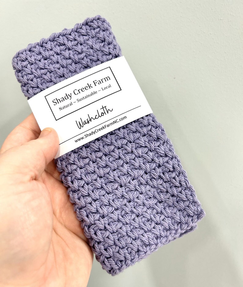 Shady Creek Farm Crochet Cotton Washcloth - Thumbnail 5