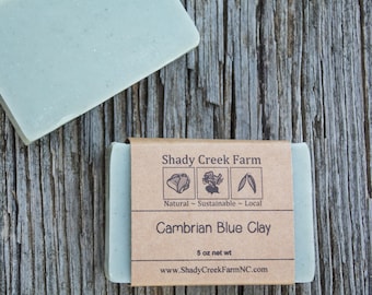 Cambrian Blue Clay Soap - Scented with Lavender Cedarwood essential oils All Natural Soap Vegan Soap Handmade Soap