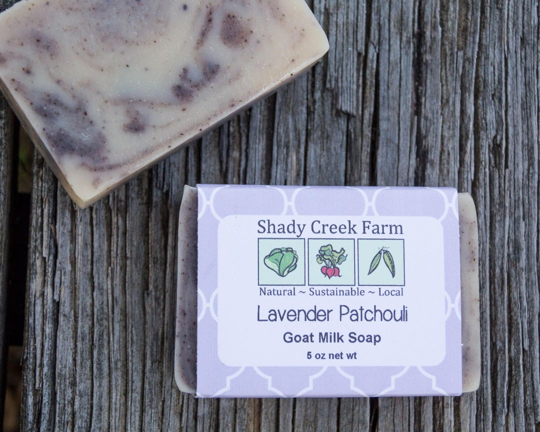 Lavender Patchouli Goat Milk Soap, Homemade Goats Milk Soap, All