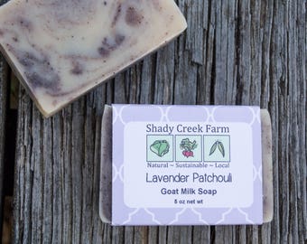 Lavender Patchouli Goat Milk Soap, Homemade Goats milk soap, All Natural Soap, Essential Oil Soap, Unisex soap, Handmade soap