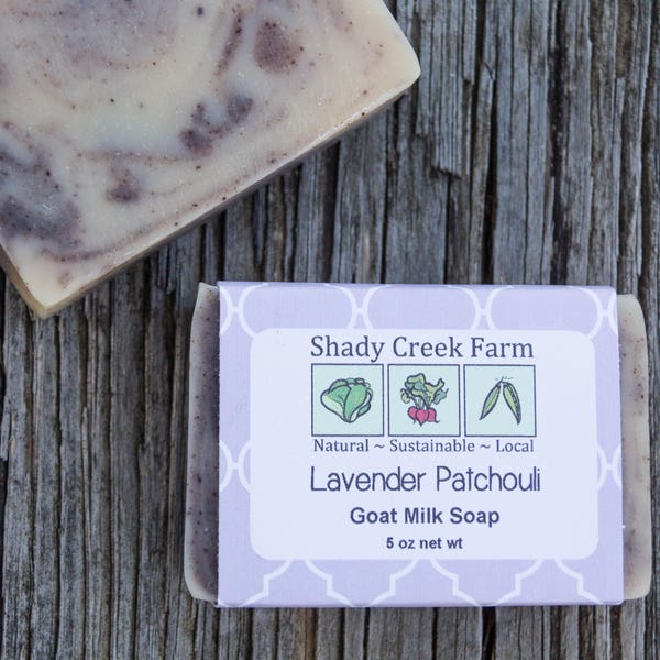 Lavender Patchouli Goat Milk Soap, Homemade Goats milk soap, All Natural Soap, Essential Oil Soap, Unisex soap, Handmade soap