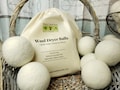 Organic Wool Dryer Balls XL - Earth Friendly Laundry Dryer Balls Natural Fabric Softener Alternative, Handmade Cruelty-Free Compostable