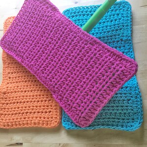 Sweeper Cover Set of 3 Choose A Size Standard & XL Reusable Crochet Sweeper Eco friendly Mop Covers Wet Dry Mop Cover image 4