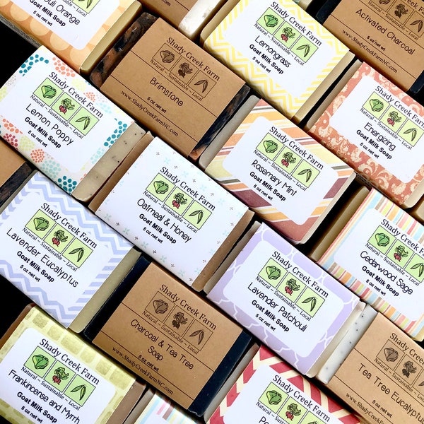 Soap Box Set of 10 - You Choose - Gift Bar Soaps Goat milk Soap and Vegan Soap Options