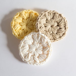 Face Scrubbies set of 3 crochet face scrubbies makeup remover cotton face scrubbies, eco friendly reusable facial rounds face cloth