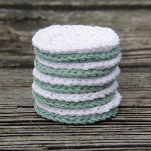 Face Scrubbies - Set of 10 Cotton Facial Rounds Makeup Remover Pads Reusable Face Cloth Mini Wash cloths Self Care