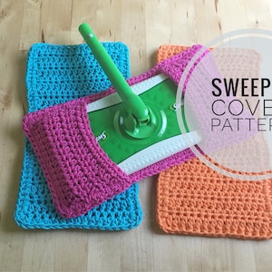 Crochet Pattern Reusable Crochet Sweeper Cover Pattern Sweeper Pad Pattern Wet Dry Mop Pattern Crochet Sweeper Mop Cover image 6