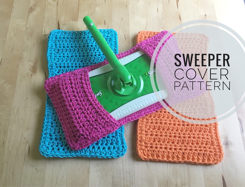 Crochet Pattern Reusable Crochet Sweeper Cover Pattern Sweeper Pad Pattern Wet Dry Mop Pattern Crochet Sweeper Mop Cover image 6