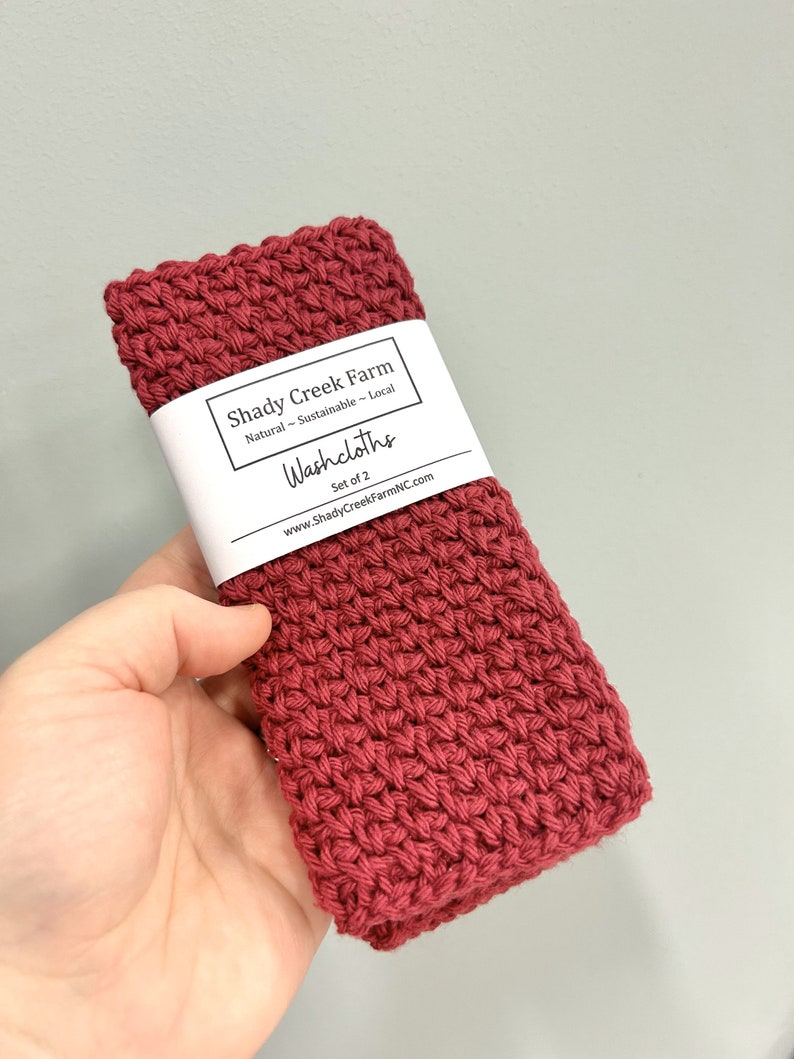 Shady Creek Farm Crochet Cotton Washcloth - Thumbnail 2