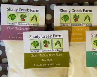 Goat Milk Laundry Soap - Trial Size- 7-14 loads - Your Choice of Scent - Shady Creek Farm