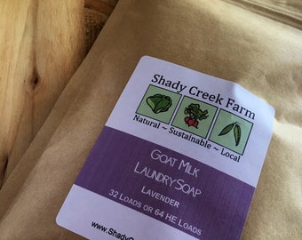 Natural Laundry Powder Detergent Alternative - Laundry Soap - 32-64 Loads - Shady Creek Farm