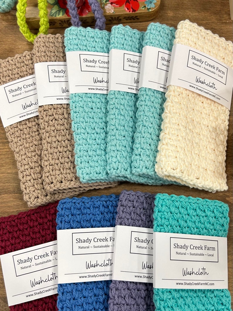Shady Creek Farm Crochet Cotton Washcloth