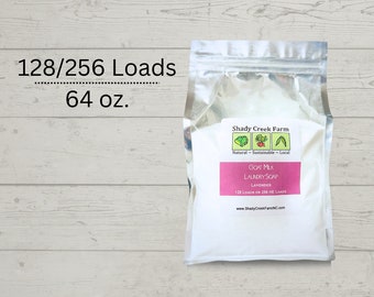 Bulk Laundry Soap Powder - 128-256 Loads - Goat Milk Laundry Soap, laundry detergent, laundry powder, Shady Creek Farm biodegradable HE safe