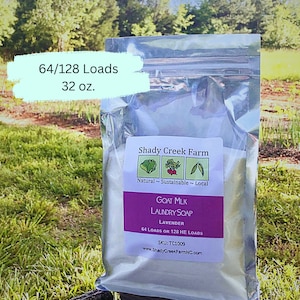 All Natural Laundry Detergent - Laundry Powder - 64-128 Loads - Goat Milk Laundry Soap - Shady Creek Farm