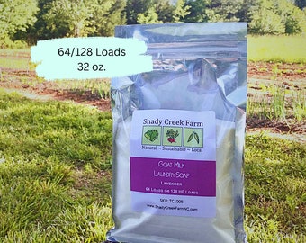 All Natural Laundry Detergent - Laundry Powder - 64-128 Loads - Goat Milk Laundry Soap - Shady Creek Farm