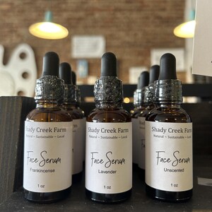 Organic Face Serum: Argan, Jojoba, Rosehip Oils - 1oz image 2