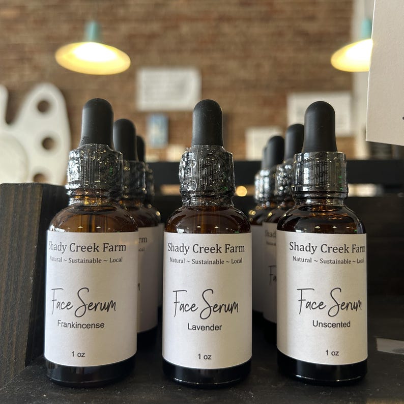 Organic Face Serum: Argan, Jojoba, Rosehip Oils - 1oz image 2