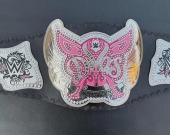 Women's Wrestling Championship Belt Replica | Pink Butterfly Design, Collector Display