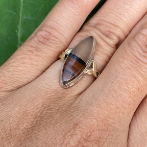 Vintage Sonoran Desert Landscape Agate Ring image 1