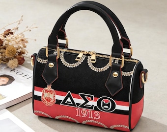 Delta Delta Theta Schultertasche - Sorority Handtasche - Einzigartiges Geschenk für Schwestern