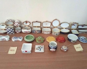Del Prado Porcelain Vintage Trinket Boxes Excellent condition