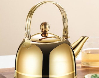 Stainless Steel Teapot | Teapot with Filter | Flame Kettle | Electric Kettle | Tea Set | Afternoon Tea Set | Mother's Day Gift