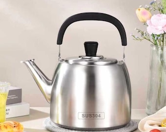 304 Stainless Steel Kettle | Gas Stove Kettle | Flame Kettle | Induction Cooker Kettle|Tea Brewing Kettle with Flute Sound|Mother's Day Gift