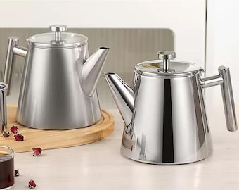 Double-walled stainless steel teapot | 304 insulated cold water kettle | Stainless steel teapot | Electric stove teapot | Flame kettle
