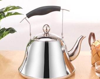 Hervidor de acero inoxidable / Hervidor de gran capacidad / Hervidor liso grueso no magnético / Hervidor para cocinas eléctricas de cerámica / Hervidor liso