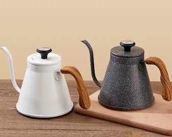 304 Stainless Steel Pour-Over Coffee Maker | Induction Cooker Kettle | Coffee Maker with Thermometer | Mother's Day Gift