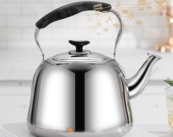 Thickened Stainless Steel Whistle Kettle | Kettle with Tea Filter for Induction Cookers | Kettle with Open Flame | Outdoor Kettle | Tea Set