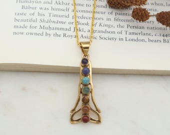 7 chakra-hangerketting • Helende kristallen ketting • Yoga-meditatie-sieraden • Spirituele energiebalans Cadeau voor vrouwen