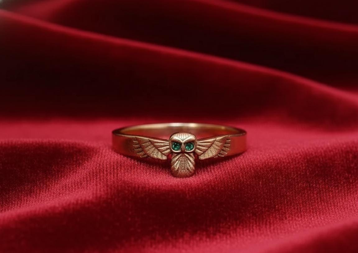 Cute Little Owl Ring, Owl Ring, Vintage Rings, Brass Ring, Gold Owl Ring, Bird Ring, Rings for women