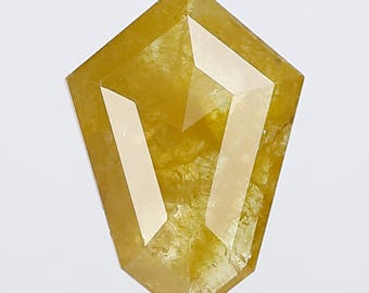 0.90 CT Yellow Shield Cut Diamond, Natural Loose Stone for Alternative Engagement Ring & Jewelry