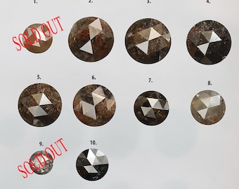 Partij natuurlijke, gemengde, roosgeslepen diamanten | Losse, rustieke diamanten van 4-8 mm | Sieradenstenen uit de aarde