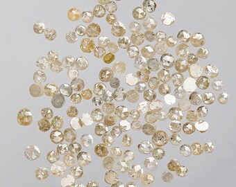 5,43 ct jasnopomarańczowych diamentów w szlifie różanym z solą i pieprzem, rustykalny luźny zestaw naturalnych diamentów do biżuterii