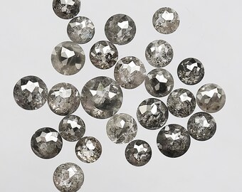 Pakiet diamentów o szlifie różowym, soli i pieprzu, 4,75 ct, 3–4 mm, naturalne luźne diamenty do wyrobu biżuterii