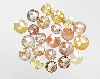 5,57 ct wielokolorowych diamentów o szlifie soli i pieprzu, luźne diamenty w szlifie rozetowym w stylu rustykalnym do wyrobu biżuterii