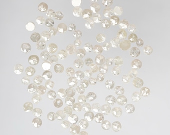 5,87 ct okrągłych diamentów w szlifie różanym z solą i pieprzem, 1,7–2,5 mm, białe, szare, luzem, naturalne diamenty do biżuterii