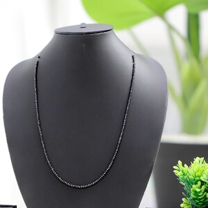 20.23 CT Treated Black Diamond Beads | 2.5-3mm Natural Rondelle Full Cut Beads