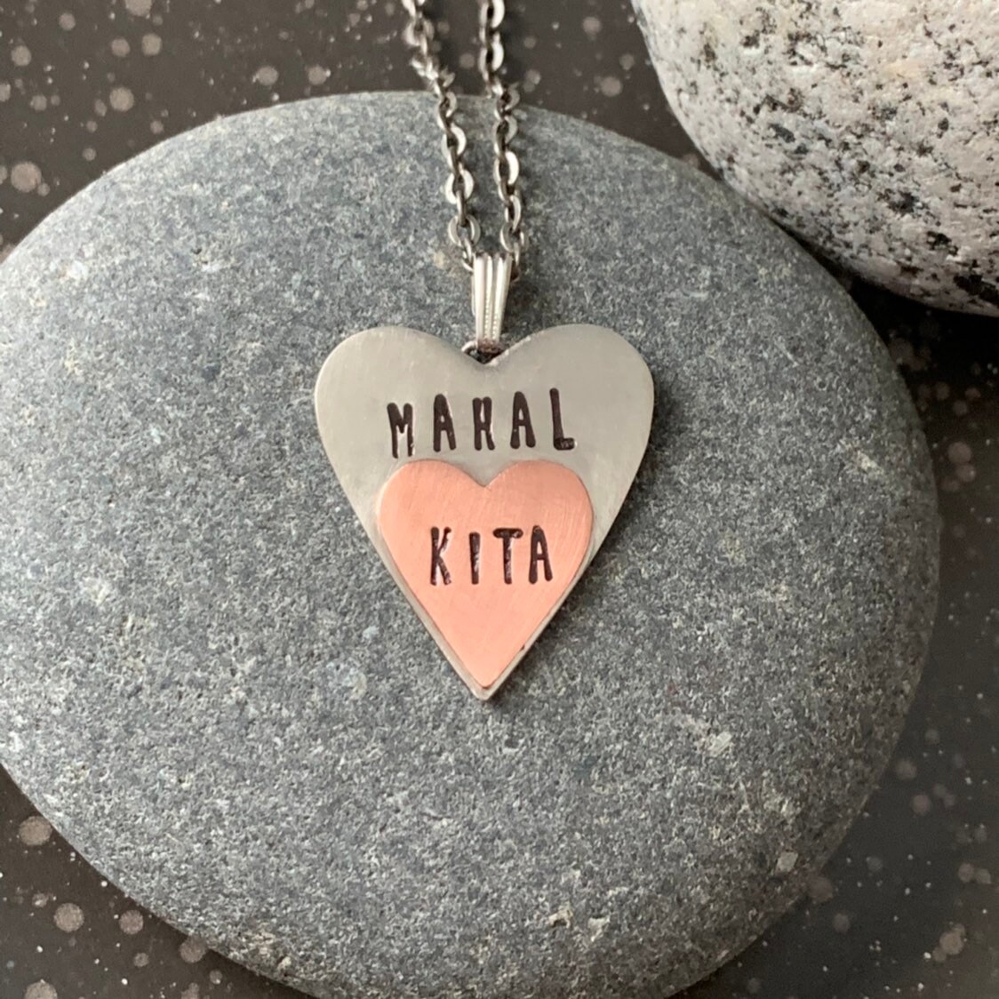 Mahal Kita Heart Pendant Necklace Philippines Jewelry Etsy