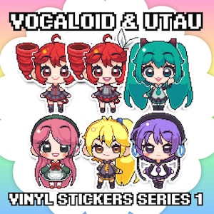 Virtual Singers Vocaloids and UTAUs - 2 Inch Waterproof Vinyl Stickers