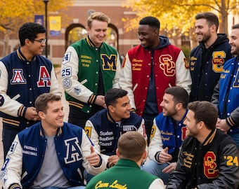 Custom Varsity Jacket – Personalized Letterman Jacket with Chenille Embroidery