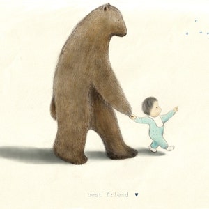 Best Friend-baby & bear image 1