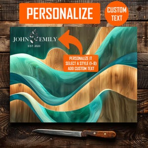 Jade Current Tempered Glass Cutting Board: Elegant Kitchen Decor