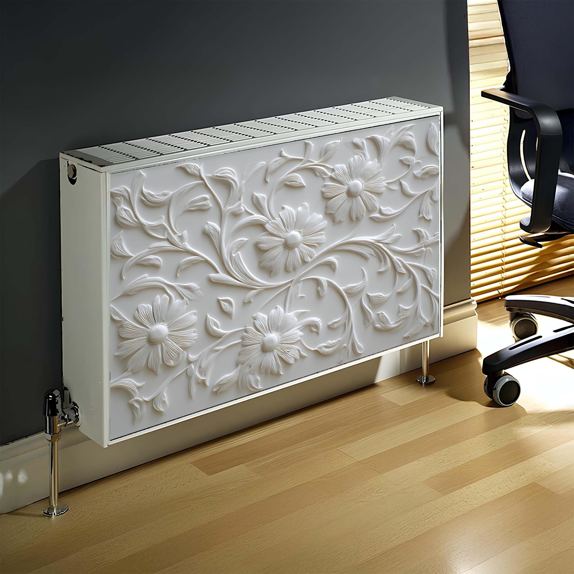 Magnetic Radiator Cover, Floral Relief Heater Cover, Removable Cover ...