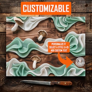Forest Whim Tempered Glass Cutting Board: Earthy Kitchen Decor