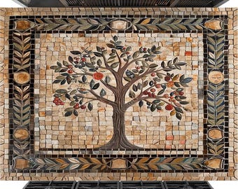 Mosaico de árbol frutal de vidrio templado para salpicadero de cocina: resistente al calor y a las manchas