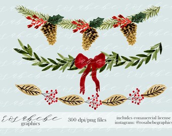 Christmas clipart, christmas planner stickers , christmas borders, vintage christmas clipart,