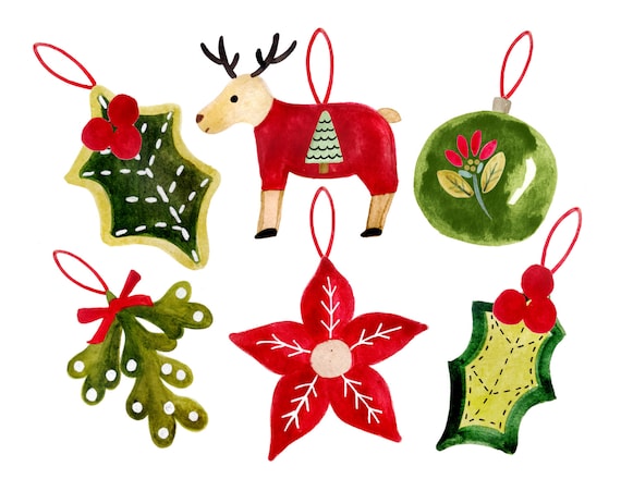 Christmas Clipart Watercolor Christmas Clipart Christmas Etsy image 0 - Christmas Clipart Watercolor Christmas Clipart Christmas Etsy